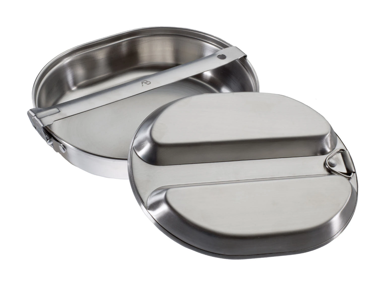 US Army Feldgeschirr Edelstahl 2-teilig 2 US Army Feldgeschirr Edelstahl 2-teilig – Bild 2