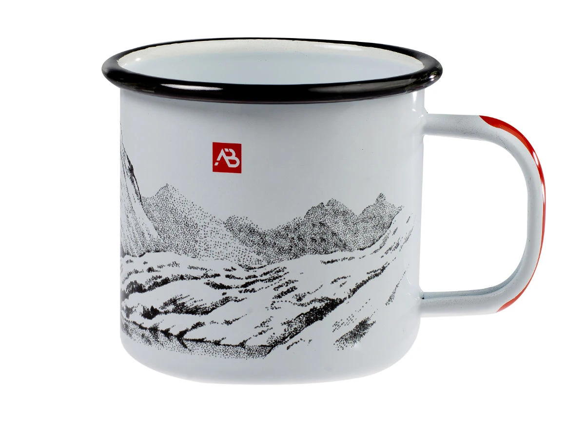 Emaille Tasse Berge Weiss 450ml 1 Emaille Tasse Berge Weiss 450ml