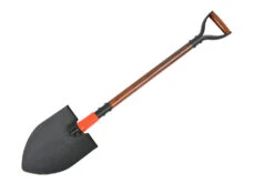 Edelstahl Klappspaten Mit Holzstiel Und D-Griff 97cm