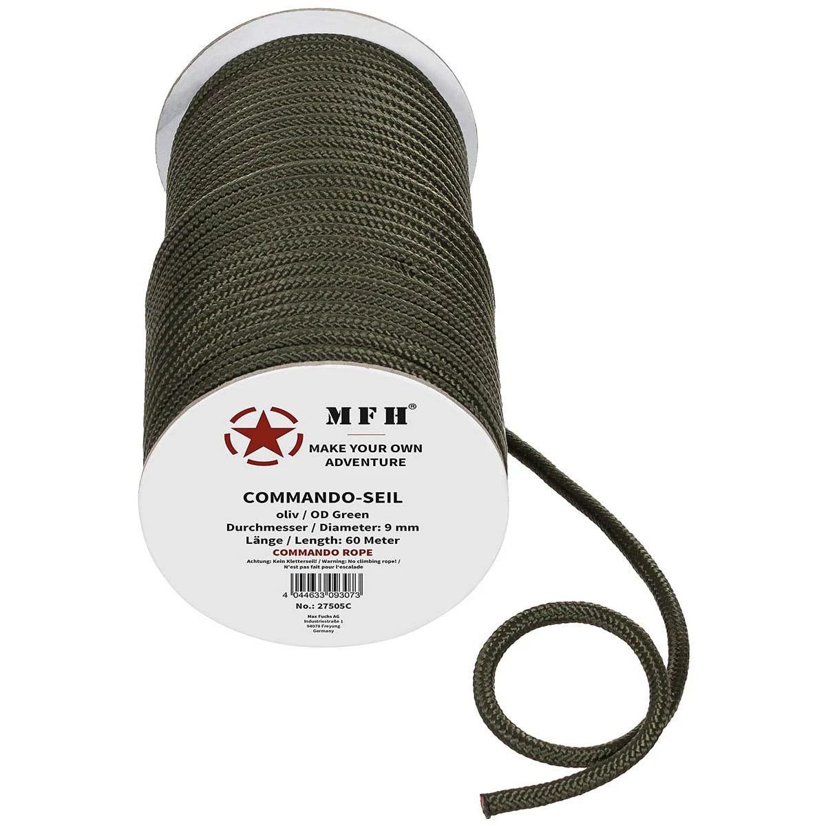 60m Seil 9mm Oliv 1 60m Seil 9mm Oliv
