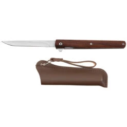 Fox Outdoor Einhand Klappmesser Slim Mit Holzgriff