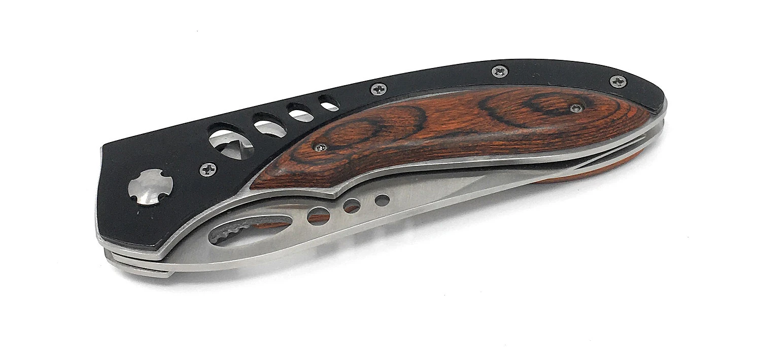 Fox Klappmesser Mit Edelholzeinlage 2 Fox Klappmesser Mit Edelholzeinlage – Bild 2